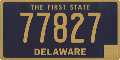 DE license plate 77827