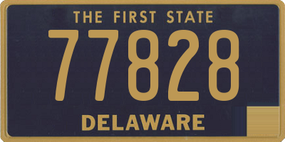 DE license plate 77828