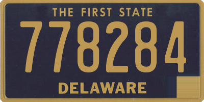 DE license plate 778284