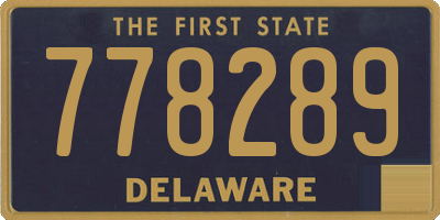 DE license plate 778289