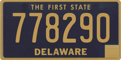 DE license plate 778290