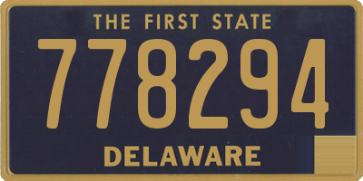 DE license plate 778294