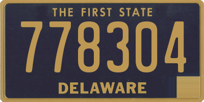 DE license plate 778304