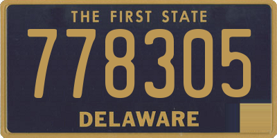 DE license plate 778305