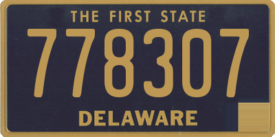 DE license plate 778307