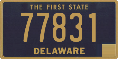 DE license plate 77831