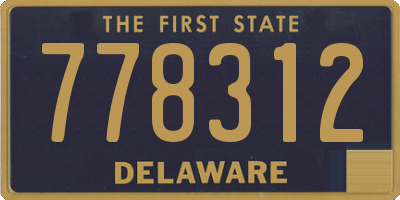 DE license plate 778312