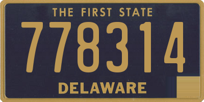 DE license plate 778314