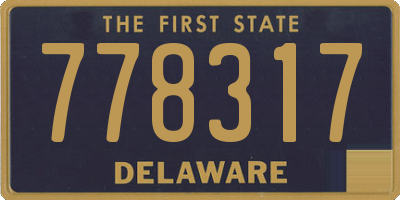 DE license plate 778317