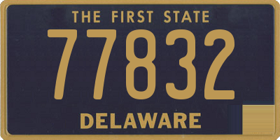 DE license plate 77832