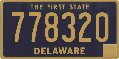 DE license plate 778320