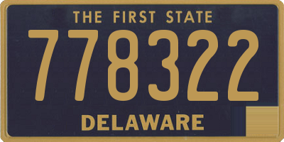 DE license plate 778322