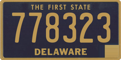 DE license plate 778323