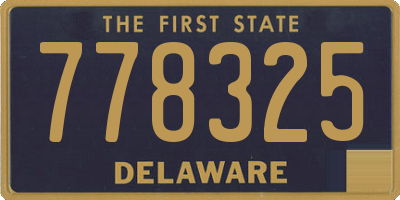 DE license plate 778325
