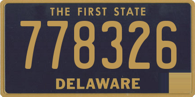 DE license plate 778326