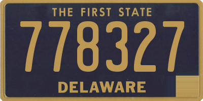 DE license plate 778327