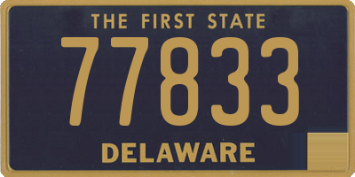 DE license plate 77833