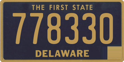 DE license plate 778330