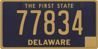 DE license plate 77834