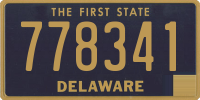 DE license plate 778341