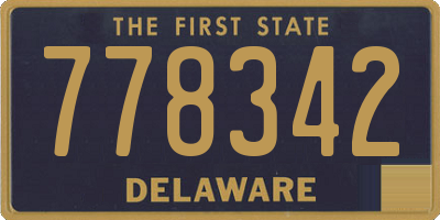 DE license plate 778342