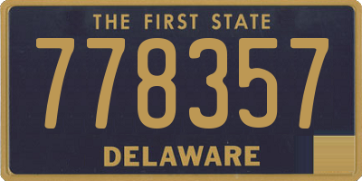 DE license plate 778357