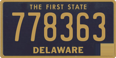 DE license plate 778363