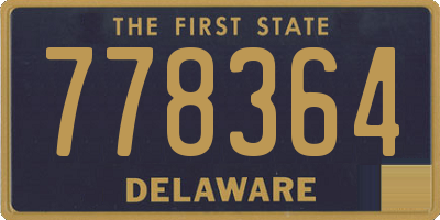 DE license plate 778364