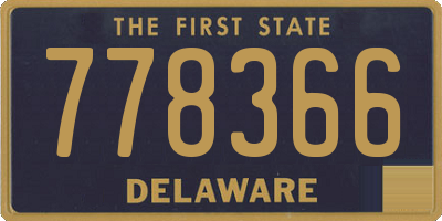 DE license plate 778366