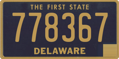 DE license plate 778367