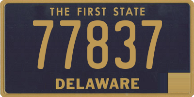 DE license plate 77837