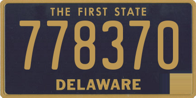 DE license plate 778370