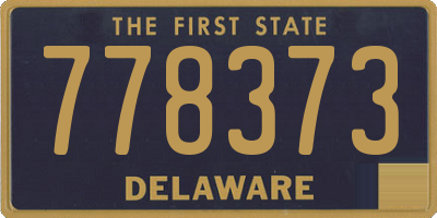 DE license plate 778373