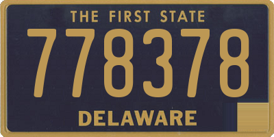 DE license plate 778378