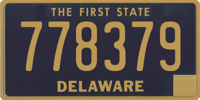 DE license plate 778379