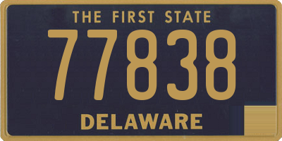 DE license plate 77838