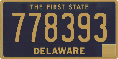 DE license plate 778393