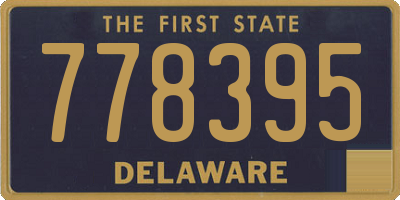 DE license plate 778395