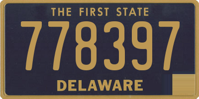 DE license plate 778397