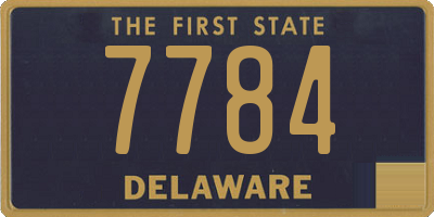 DE license plate 7784