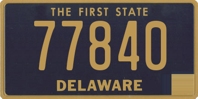 DE license plate 77840