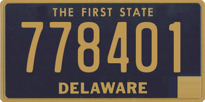 DE license plate 778401
