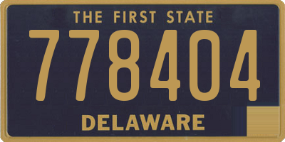 DE license plate 778404