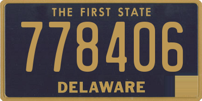 DE license plate 778406