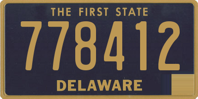 DE license plate 778412