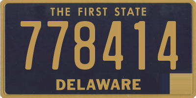DE license plate 778414