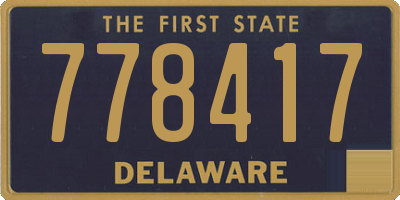 DE license plate 778417