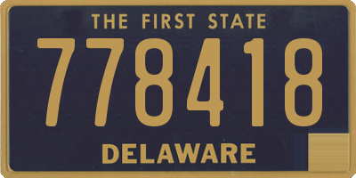 DE license plate 778418