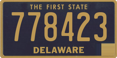 DE license plate 778423