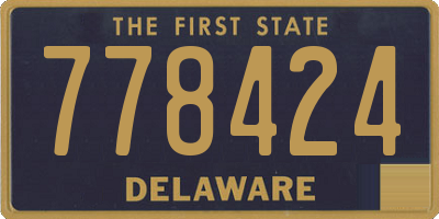 DE license plate 778424